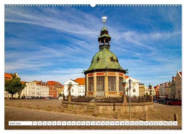 Produktbild: Wismar - Die Ostseeperle unter den deutschen Hansest&auml;dten (hochwertiger Premium Wandkalender 2026 DIN A2 quer), Kunstdruck in Hochglanz