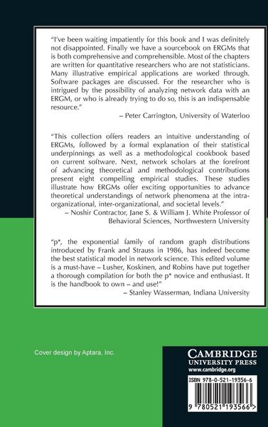 Produktbild: Exponential Random Graph Models for Social Networks