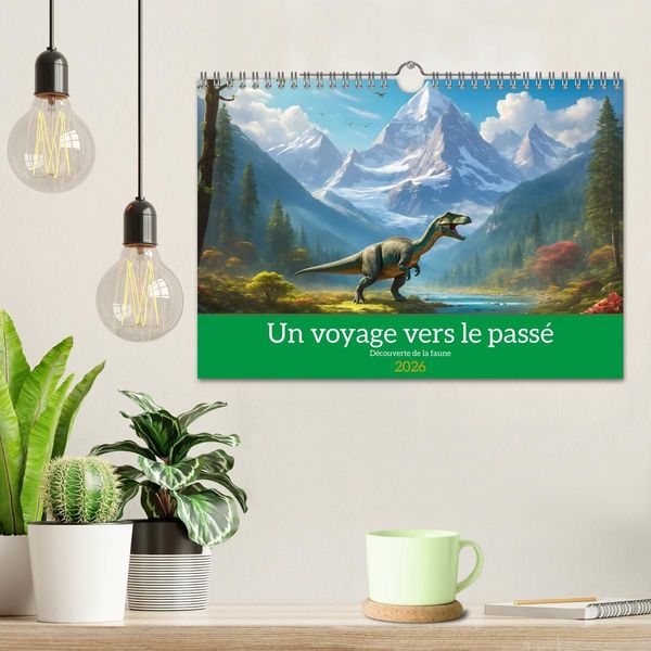 Produktbild: Un voyage vers le pass&eacute; - D&eacute;couverte de la faune (Calendrier mural 2026 DIN A4 vertical), CALVENDO calendrier mensuel