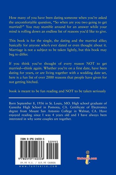 Produktbild: Over 2000 and Some Odd Reasons 'Not' to Marry Your Mate