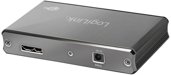 Produktbild: LogiLink UA0282 USB-Hub 4 Port USB-A USB 3.0 5 GBit/s mit Aluminiumgeh&auml;use, mit Status-LEDs Spacegrau UA0282