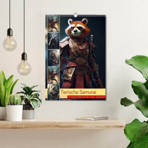 Produktbild: Tierische Samurai (Wandkalender 2026 DIN A3 hoch), CALVENDO Monatskalender