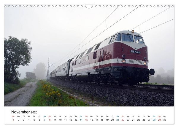 Produktbild: U-Boot trifft Babelsbergerin. Die Baureihen 118 und 119 der Deutschen Reichsbahn (Wandkalender 2026 DIN A3 quer), CALVENDO Monatskalender