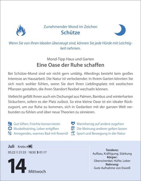 Produktbild: Leben mit dem Mond Tagesabrei&szlig;kalender 2027 - Praktische Tipps Tag f&uuml;r Tag