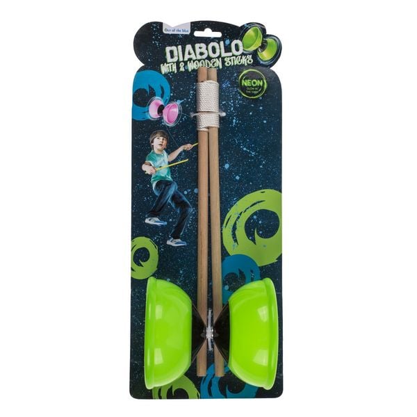 Produktbild: Diabolo mit 2 Holzst&auml;ben Glow in the Dark