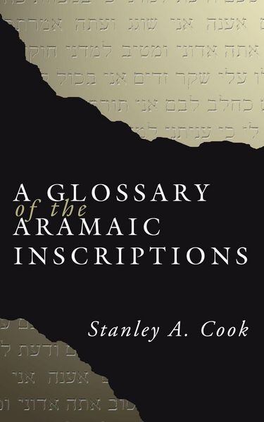 Produktbild: A Glossary of the Aramaic Inscriptions
