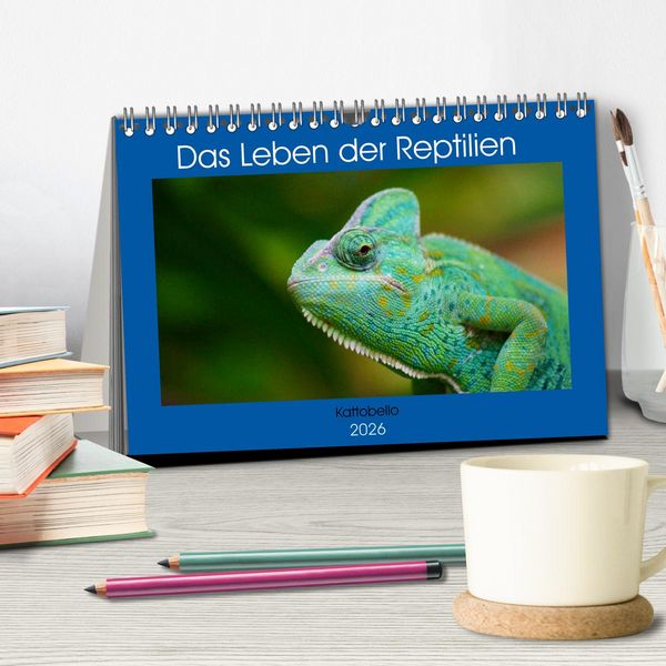 Produktbild: Das Leben der Reptilien (Tischkalender 2026 DIN A5 quer), CALVENDO Monatskalender