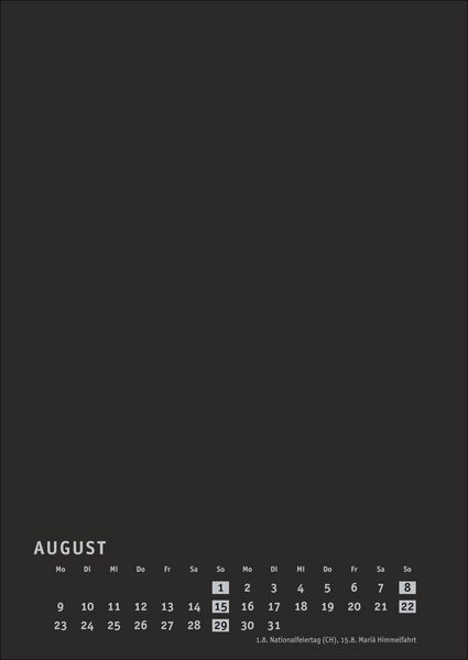 Produktbild: Premium-Bastelkalender schwarz A4 2027