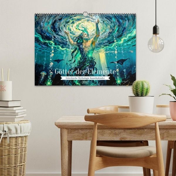 Produktbild: G&ouml;tter der Elemente - Griechische Mythologie Kunstkalender (Wandkalender 2027 DIN A3 quer), CALVENDO Monatskalender
