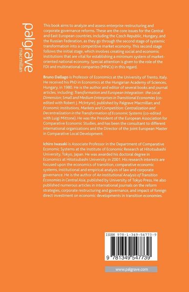 Produktbild: Corporate Restructuring and Governance in Transition Economies