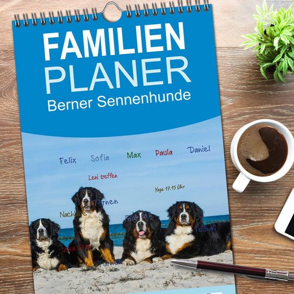 Produktbild: Familienplaner 2026 - Berner Sennenhund 2026 mit 5 Spalten (Wandkalender, 21 x 45 cm) CALVENDO