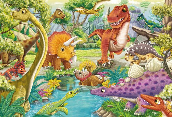 Produktbild: Spa&szlig; mit den Dinosauriern, 3x24 Teile