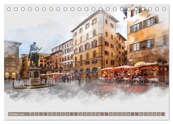 Produktbild: Florenz Hauptstadt der Toskana (Tischkalender 2026 DIN A5 quer), CALVENDO Monatskalender