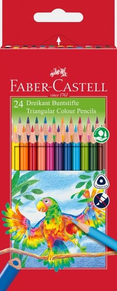 Produktbild: Faber-Castell Buntstifte Dreikant 24er Set