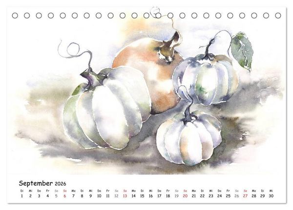 Produktbild: Gem&uuml;se Aquarelle (Tischkalender 2026 DIN A5 quer), CALVENDO Monatskalender