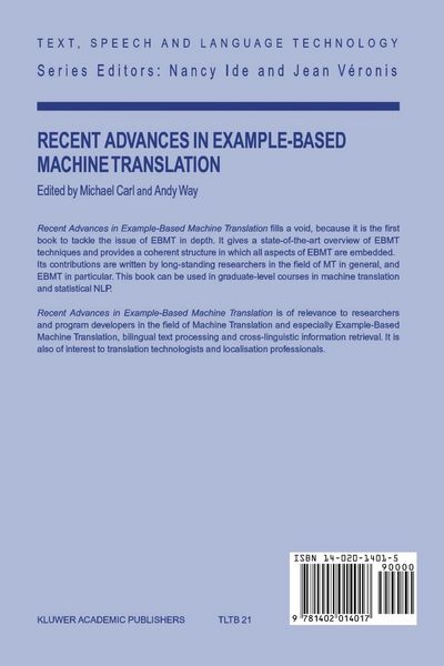 Produktbild: Recent Advances in Example-Based Machine Translation