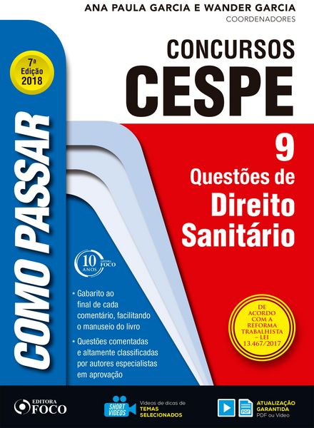 Produktbild: Como passar em concursos CESPE: direito sanit&aacute;rio