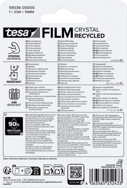 Produktbild: tesafilm ECO transp. 19mmx33m