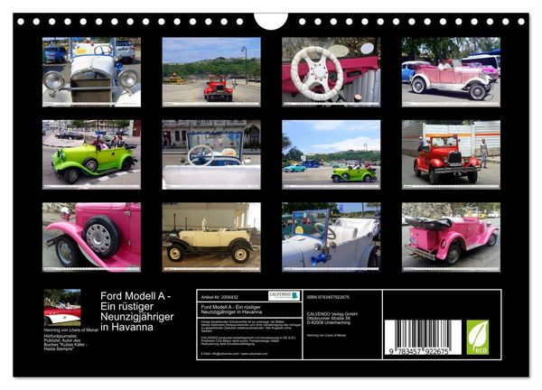 Produktbild: Ford Modell A - Ein r&uuml;stiger Neunzigj&auml;hriger in Havanna (Wandkalender 2026 DIN A4 quer), CALVENDO Monatskalender