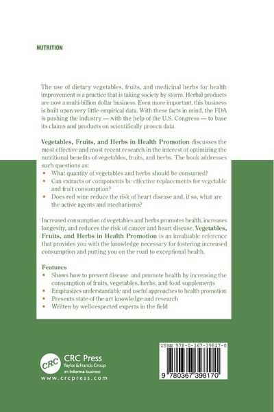 Produktbild: Vegetables, Fruits, and Herbs in Health Promotion