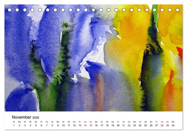 Produktbild: Bl&uuml;tenduft Aquarelle (Tischkalender 2026 DIN A5 quer), CALVENDO Monatskalender