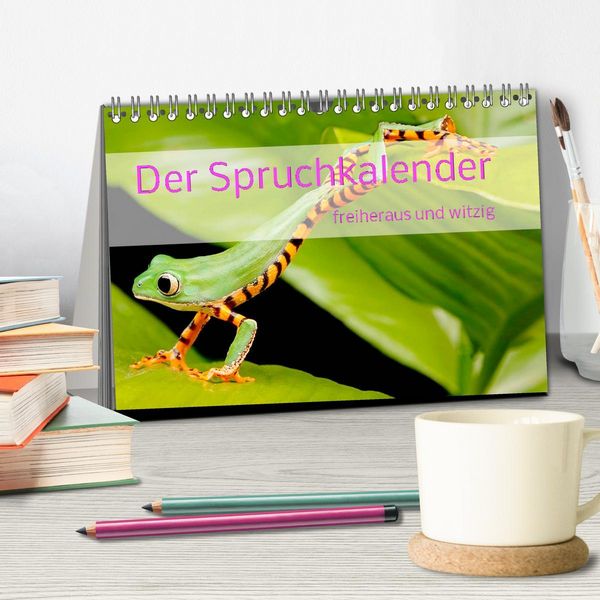 Produktbild: Der Spruchkalender - freiheraus und witzig (Tischkalender 2026 DIN A5 quer), CALVENDO Monatskalender