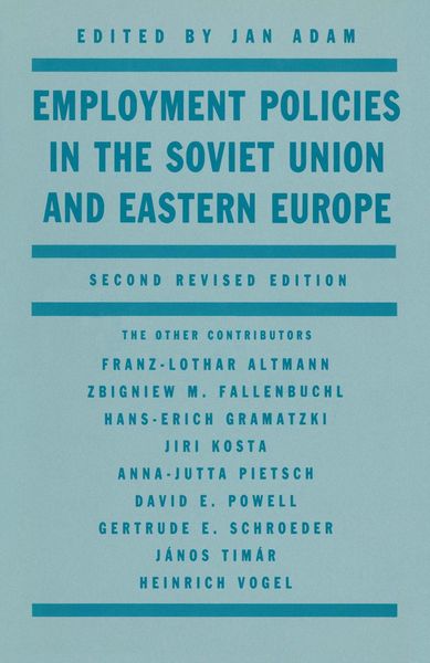 Produktbild: Employment Policies in the Soviet Union and Eastern Europe