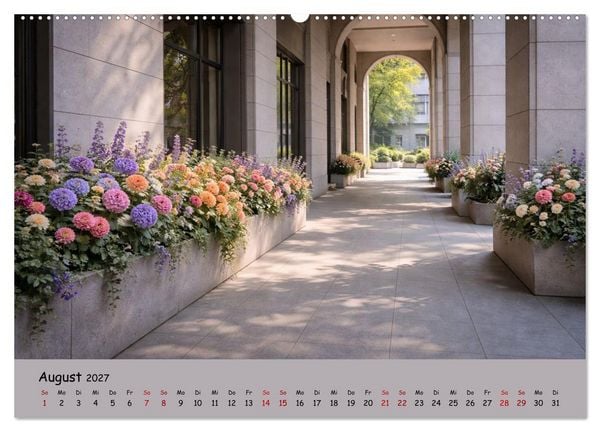 Produktbild: Urbane Oasen - Wo die Stadt aufblüht (hochwertiger Premium Wandkalender 2027 DIN A2 quer), Kunstdruck in Hochglanz
