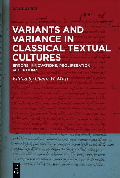 Produktbild: Variants and Variance in Classical Textual Cultures