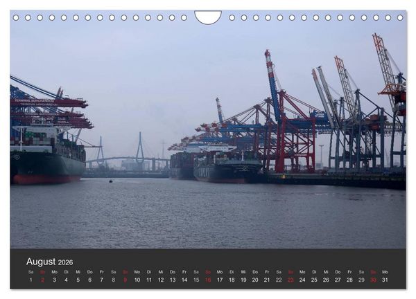 Produktbild: Hafen Hamburg 2026 (Wandkalender 2026 DIN A4 quer), CALVENDO Monatskalender