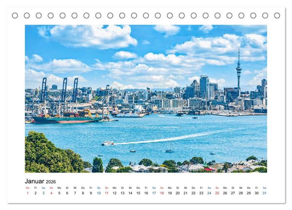 Produktbild: Neuseeland - Von Auckland nach Queenstown (Tischkalender 2026 DIN A5 quer), CALVENDO Monatskalender