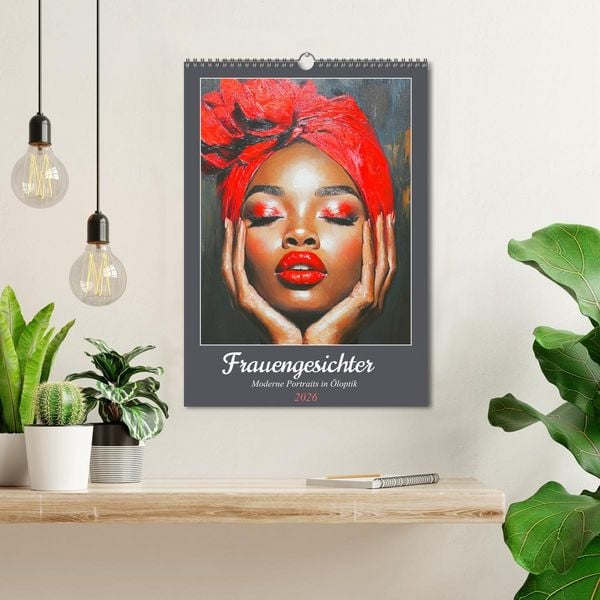 Produktbild: Frauengesichter. Moderne Portraits in &Ouml;loptik (Wandkalender 2026 DIN A3 hoch), CALVENDO Monatskalender