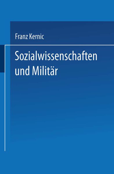 Produktbild: Sozialwissenschaften und Milit&auml;r