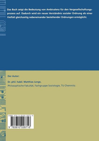 Produktbild: Ambivalente Gesellschaftlichkeit