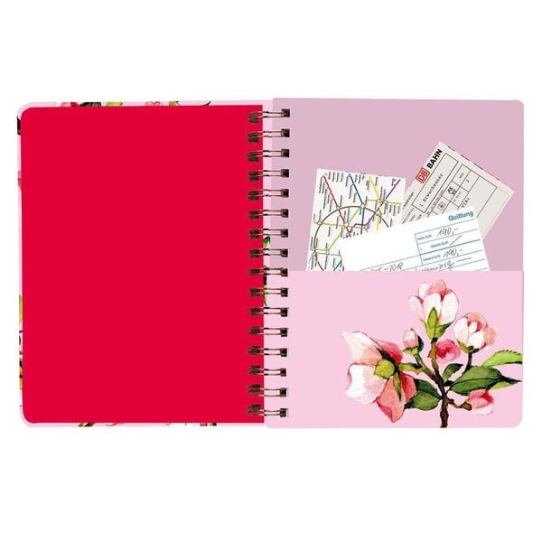 Produktbild: Ringbuch Hardcover Kirschbl&uuml;te rosa