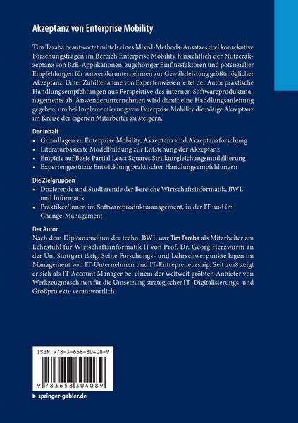 Produktbild: Akzeptanz von Enterprise Mobility