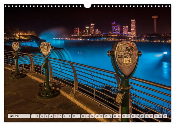 Produktbild: NIAGARAF&Auml;LLE Idyllische Impressionen bei Tag und Nacht (Wandkalender 2026 DIN A3 quer), CALVENDO Monatskalender