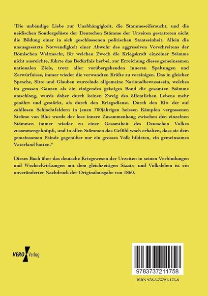Produktbild: Das deutsche Kriegswesen der Urzeiten