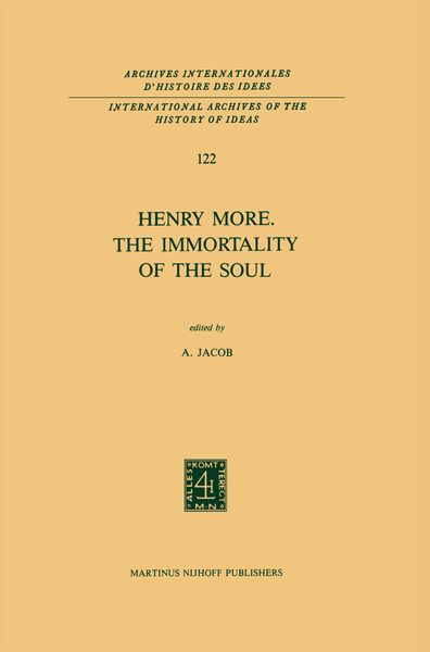 Produktbild: Henry More. The Immortality of the Soul