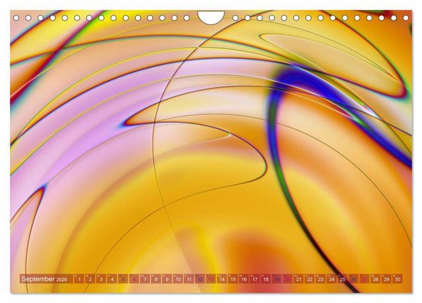 Produktbild: Lineare Strahlkraft - Wellen, Digitale Kunst (Wandkalender 2026 DIN A4 quer), CALVENDO Monatskalender