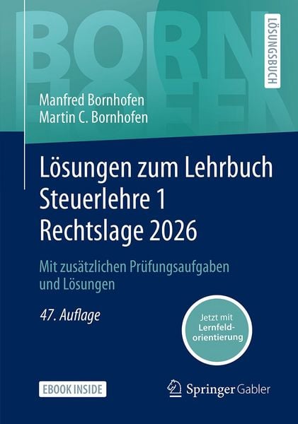 Produktbild: L&ouml;sungen zum Lehrbuch Steuerlehre 1 Rechtslage 2026