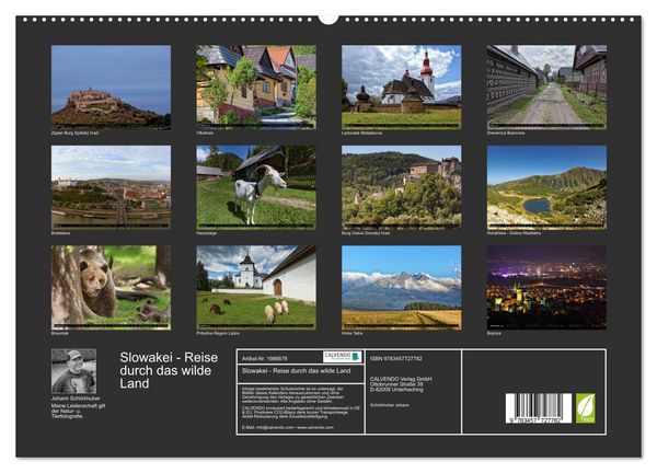 Produktbild: Slowakei - Reise durch das wilde Land (hochwertiger Premium Wandkalender 2026 DIN A2 quer), Kunstdruck in Hochglanz