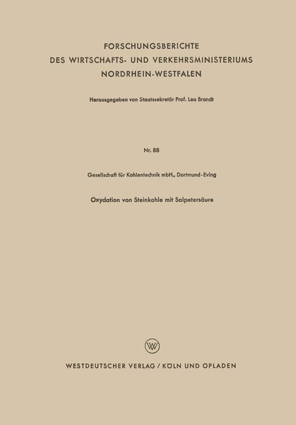 Produktbild: Oxydation von Steinkohle mit Salpeters&auml;ure