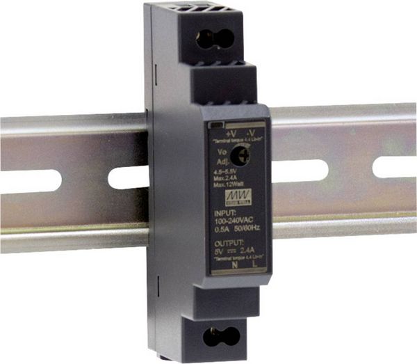 Produktbild: MEAN WELL HDR-15-12 Hutschienen-Netzteil (DIN-Rail) 12 V/DC 1.25 A 15 W Anzahl Ausg&auml;nge:1 x Inhalt 1 St.