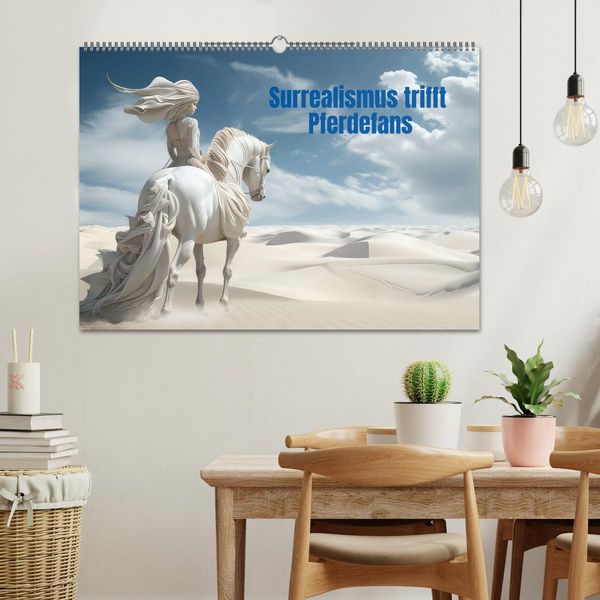 Produktbild: Surrealismus trifft Pferdefans (Wandkalender 2026 DIN A2 quer), CALVENDO Monatskalender
