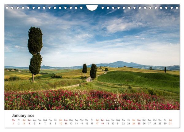 Produktbild: Tuscany A color palette (Wall Calendar 2026 DIN A4 landscape), CALVENDO 12 Month Wall Calendar