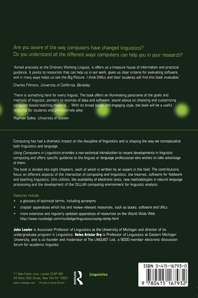 Produktbild: Using Computers in Linguistics