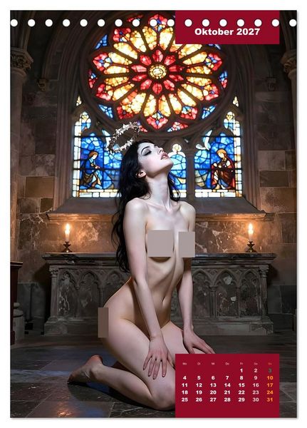 Produktbild: Gothic Engel (Tischkalender 2027 DIN A5 hoch), CALVENDO Monatskalender