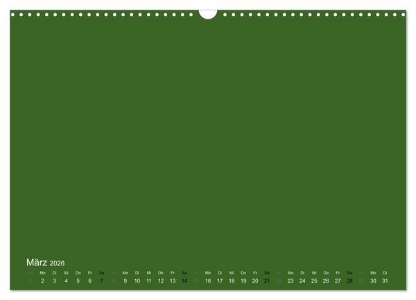 Produktbild: Bastelkalender - dunkel Gr&uuml;n (Wandkalender 2026 DIN A3 quer), CALVENDO Monatskalender