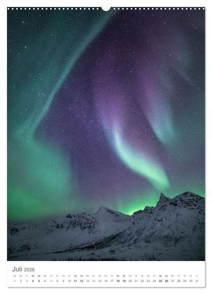Produktbild: Nordlichter &ndash; Farbenspiel der Nacht (hochwertiger Premium Wandkalender 2026 DIN A2 hoch), Kunstdruck in Hochglanz